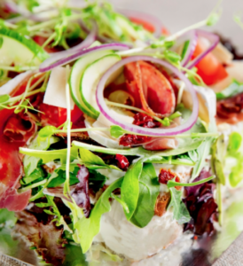grekisk sallad närbild